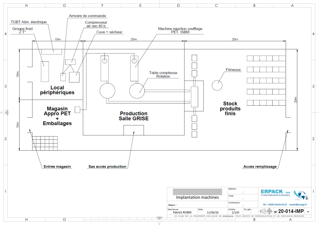 Plan d’implantation réalisé par ERPACK